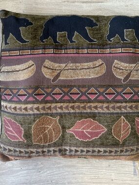 Newport Brown and Tan Accent Throw Pillow